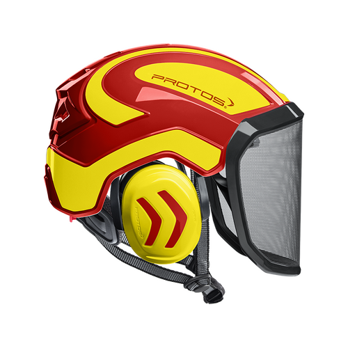 Protos Integral Arborist Helmet [Colour: Red/Yellow]